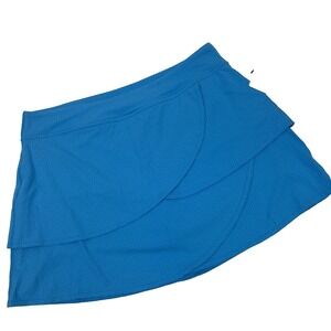 Rese Womens XL blue Sport Tennis Skort Skirt Athletic wear New easy pull on